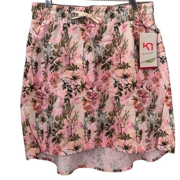 Kari Traa Ruth Skirt in peach floral NWT M - Picture 1 of 5